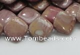 CRC85 15.5 inches 13*13mm diamond rhodochrosite gemstone beads