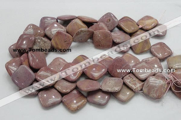 CRC86 15.5 inches 25*25mm diamond rhodochrosite gemstone beads