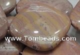 CRC87 15.5 inches 40*40mm diamond rhodochrosite gemstone beads