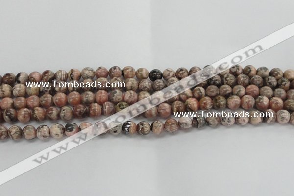 CRC902 15.5 inches 7mm round natural rhodochrosite beads