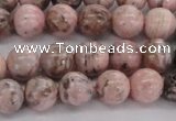 CRC903 15.5 inches 8mm round natural rhodochrosite beads