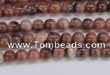 CRC911 15.5 inches 4mm round natural rhodochrosite beads