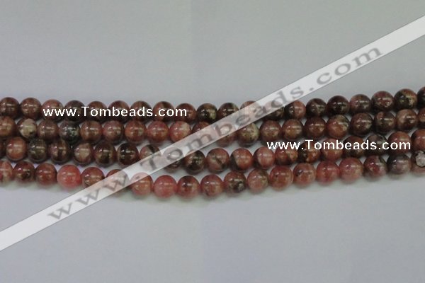 CRC915 15.5 inches 8mm round natural rhodochrosite beads