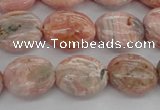 CRC930 15.5 inches 8*12mm oval natural rhodochrosite beads