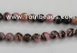 CRD01 15.5 inches 6mm round natural rhodonite gemstone beads