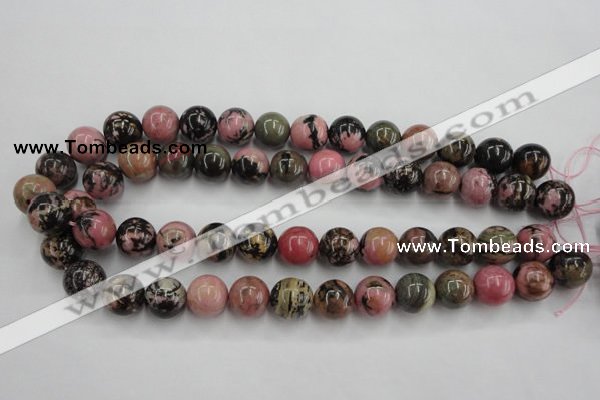 CRD04 15.5 inches 12mm round natural rhodonite gemstone beads