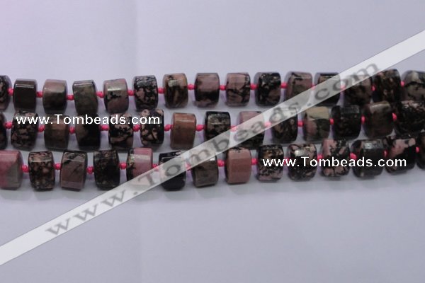 CRD20 15.5 inches 11*15*15mm faceted triangle rhodonite gemstone beads