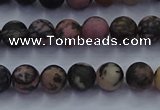 CRD23 15.5 inches 4mm round matte rhodonite beads wholesale