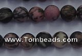 CRD24 15.5 inches 6mm round matte rhodonite beads wholesale