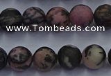 CRD25 15.5 inches 8mm round matte rhodonite beads wholesale