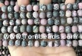 CRD32 15.5 inches 8mm round matte rhodonite beads wholesale