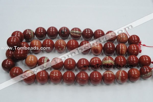 CRE03 16 inches 18mm round natural red jasper beads wholesale