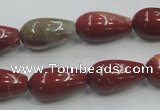 CRE04 16 inches 10*20mm teardrop natural red jasper beads wholesale