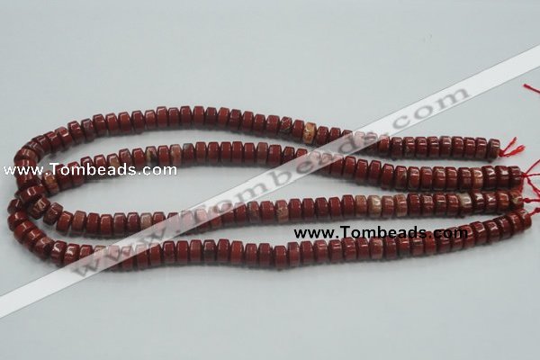 CRE05 16 inches 5*8mm rondelle natural red jasper beads wholesale