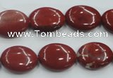 CRE11 16 inches 13*18mm oval natural red jasper beads wholesale