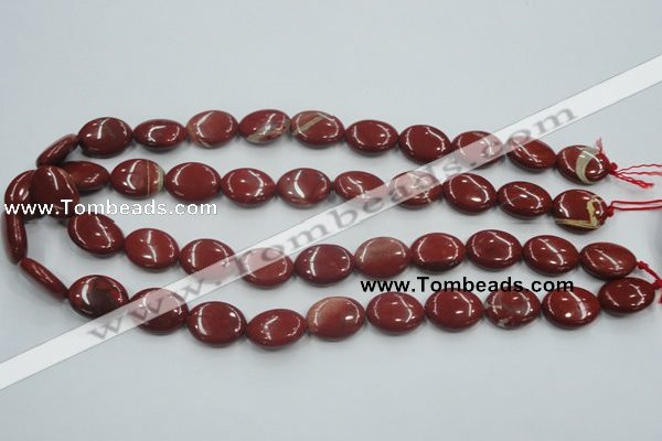 CRE11 16 inches 13*18mm oval natural red jasper beads wholesale