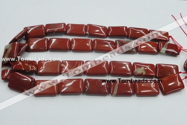 CRE17 16 inches 18*25mm rectangle natural red jasper beads wholesale