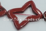 CRE23 16 inches 30*40mm bowknot natural red jasper beads wholesale