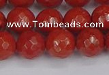 CRE342 15.5 inches 12mm faceted round red jasper beads