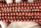 CRE351 15.5 inches 6mm round red jasper beads wholesale