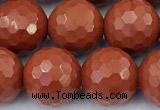 CRE365 15 inches 8mm faceted round red jasper beads