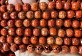 CRE386 15 inches 10mm faceted round red jasper beads wholesale