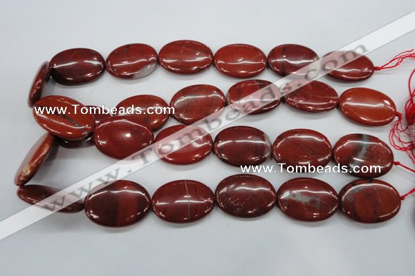 CRE51 15.5 inches 22*30mm oval red jasper beads wholesale