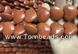 CRE67 15.5 inches 20*23mm heart red jasper beads wholesale