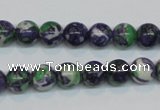 CRF03 15.5 inches 8mm round dyed rain flower stone beads wholesale