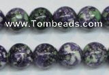 CRF05 15.5 inches 12mm round dyed rain flower stone beads wholesale