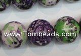 CRF08 15.5 inches 18mm round dyed rain flower stone beads wholesale