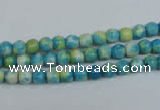 CRF100 15.5 inches 4mm round dyed rain flower stone beads wholesale