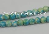 CRF101 15.5 inches 6mm round dyed rain flower stone beads wholesale