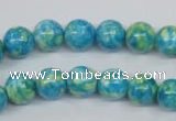 CRF102 15.5 inches 8mm round dyed rain flower stone beads wholesale