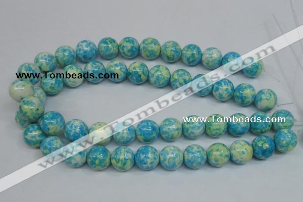 CRF106 15.5 inches 16mm round dyed rain flower stone beads wholesale