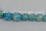 CRF111 15.5 inches 6mm - 14mm round dyed rain flower stone beads