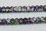 CRF14 15.5 inches 5*8mm rondelle dyed rain flower stone beads wholesale