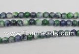 CRF150 15.5 inches 4mm round dyed rain flower stone beads wholesale