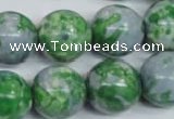 CRF157 15.5 inches 18mm round dyed rain flower stone beads wholesale