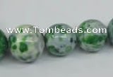 CRF162 15.5 inches 10mm - 20mm round dyed rain flower stone beads