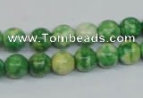 CRF182 15.5 inches 8mm round dyed rain flower stone beads wholesale