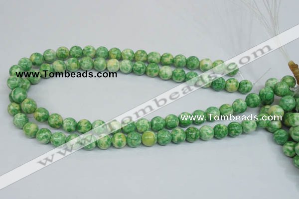 CRF183 15.5 inches 10mm round dyed rain flower stone beads wholesale