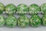 CRF185 15.5 inches 14mm round dyed rain flower stone beads wholesale