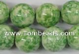 CRF187 15.5 inches 18mm round dyed rain flower stone beads wholesale