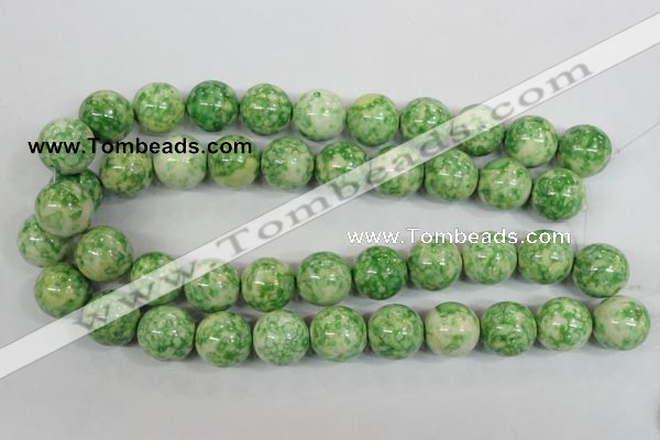 CRF187 15.5 inches 18mm round dyed rain flower stone beads wholesale