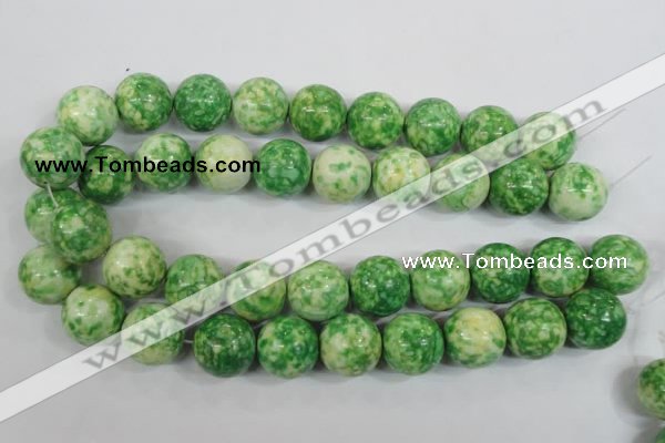 CRF188 15.5 inches 20mm round dyed rain flower stone beads wholesale