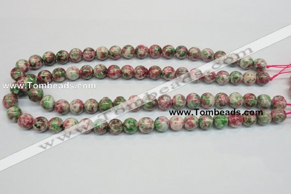 CRF23 15.5 inches 8mm round dyed rain flower stone beads wholesale