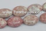 CRF265 15.5 inches 13*18mm oval dyed rain flower stone beads