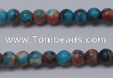 CRF270 15.5 inches 3mm round dyed rain flower stone beads