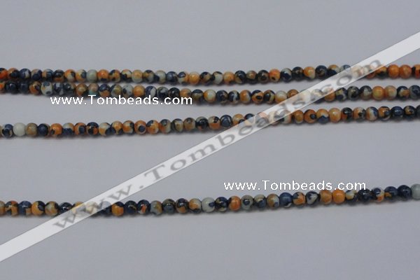 CRF272 15.5 inches 3mm round dyed rain flower stone beads